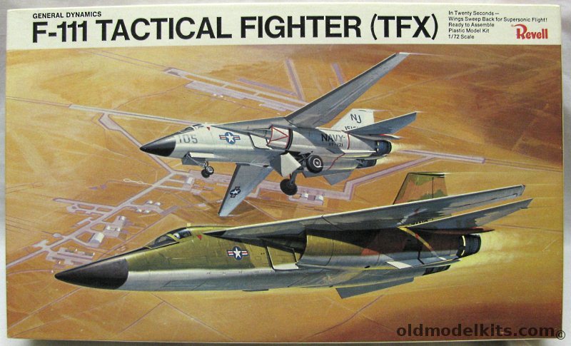 Revell 1/72 Prototype F-111 TFX (F-111A or F-111B), H208-200 plastic model kit